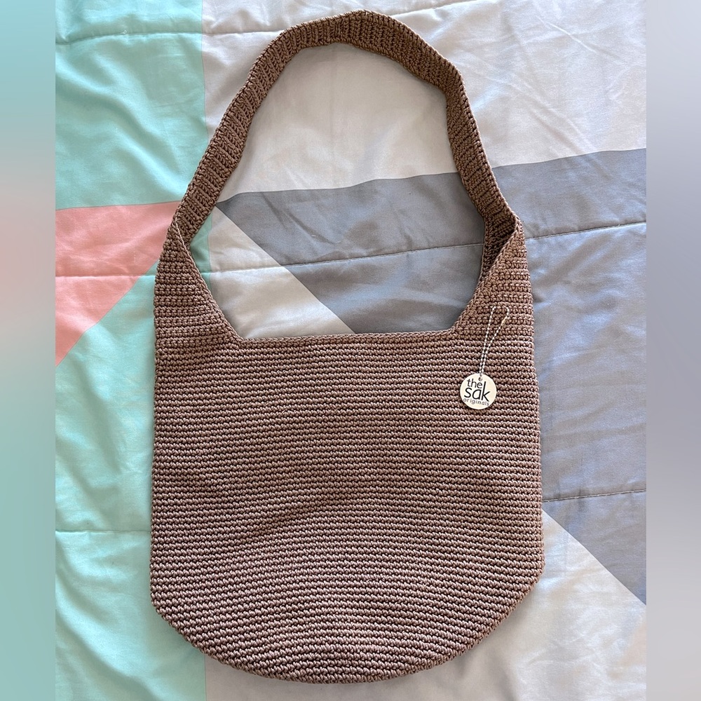The Sak 120 Crocheted Hobo Bag in Nutmeg